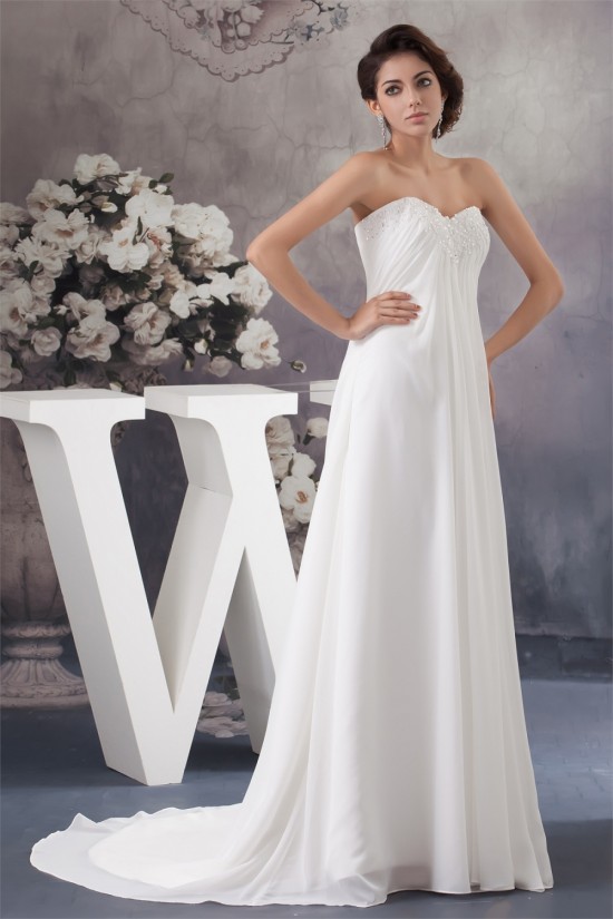 New Style A-Line Sweetheart Chiffon Lace Wedding Dresses Maternity Wedding Dresses 2030804