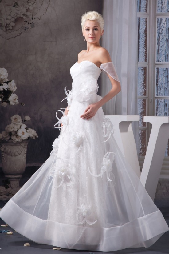 Off-the-Shoulder Satin Lace Sheath/Column Sweet Wedding Dresses 2030807 Off-the-Shoulder Satin Lace Sheath/Column Sweet Wedding Dresses 2030807