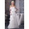 Off-the-Shoulder Satin Lace Sheath/Column Sweet Wedding Dresses 2030807
