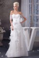 Off-the-Shoulder Satin Lace Sheath/Column Sweet Wedding Dresses 2030807 Off-the-Shoulder Satin Lace Sheath/Column Sweet Wedding Dresses 2030807