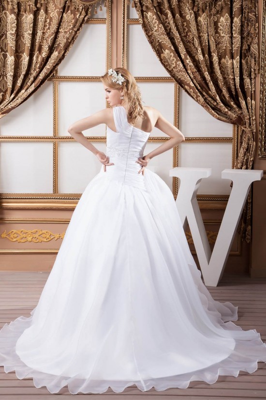 One-Shoulder A-Line Sleeveless Most Beautiful Wedding Dresses 2030814 One-Shoulder A-Line Sleeveless Most Beautiful Wedding Dresses 2030814