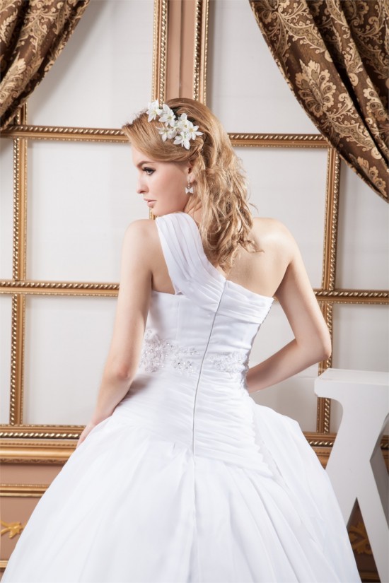 One-Shoulder A-Line Sleeveless Most Beautiful Wedding Dresses 2030814 One-Shoulder A-Line Sleeveless Most Beautiful Wedding Dresses 2030814