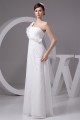 Empire One-Shoulder Sleeveless Chiffon Floor-Length Wedding Dresses Maternity Wedding Dresses 2030816
