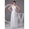 Empire One-Shoulder Sleeveless Chiffon Floor-Length Wedding Dresses Maternity Wedding Dresses 2030816