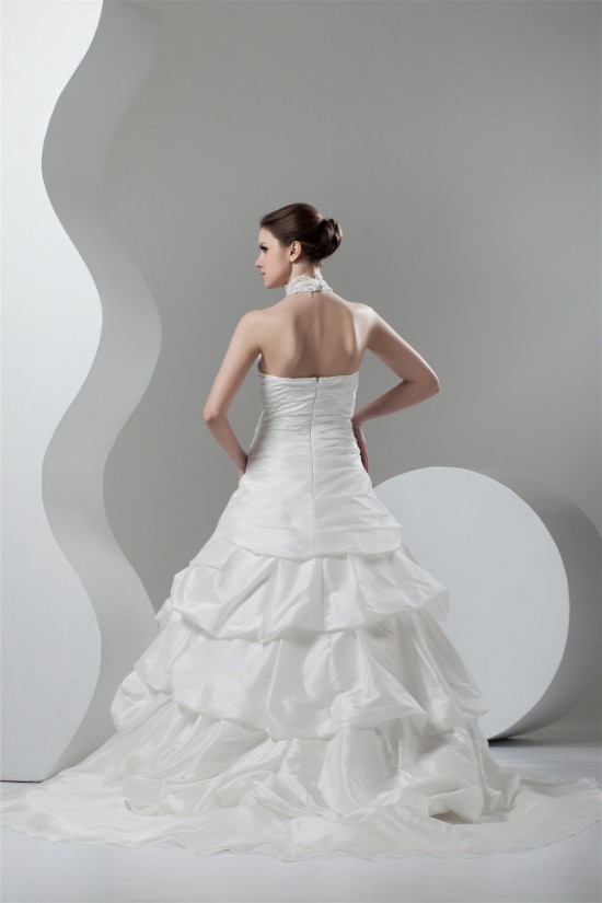 Organza Taffeta Lace High-Neck Ball Gown Sleeveless Wedding Dresses 2030819 Organza Taffeta Lace High-Neck Ball Gown Sleeveless Wedding Dresses 2030819