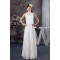 Pleats Floor-Length Sleeveless A-Line High-Neck Chiffon Wedding Dresses 2030820