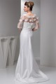 Portrait 3/4 Length Sleeve Satin Taffeta Fine Netting New Arrival Wedding Dresses 2030821 Portrait 3/4 Length Sleeve Satin Taffeta Fine Netting New Arrival Wedding Dresses 2030821