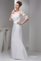 Portrait 3/4 Length Sleeve Satin Taffeta Fine Netting New Arrival Wedding Dresses 2030821 Portrait 3/4 Length Sleeve Satin Taffeta Fine Netting New Arrival Wedding Dresses 2030821