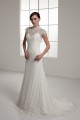 Portrait Sleeveless A-Line Lace Silk like Satin Fine Netting New Arrival Wedding Dresses 2030823 Portrait Sleeveless A-Line Lace Silk like Satin Fine Netting New Arrival Wedding Dresses 2030823