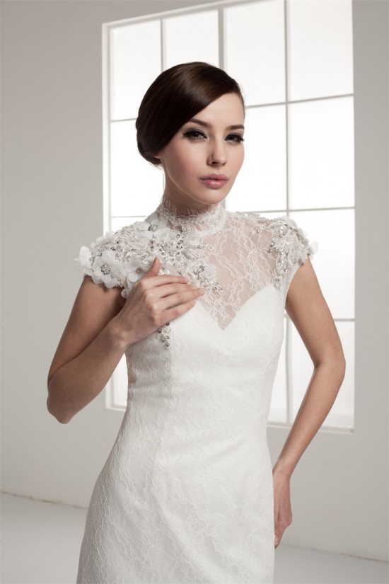 Portrait Sleeveless A-Line Lace Silk like Satin Fine Netting New Arrival Wedding Dresses 2030823 Portrait Sleeveless A-Line Lace Silk like Satin Fine Netting New Arrival Wedding Dresses 2030823
