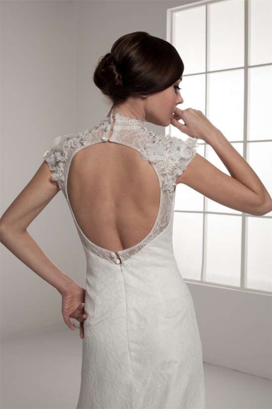Portrait Sleeveless A-Line Lace Silk like Satin Fine Netting New Arrival Wedding Dresses 2030823 Portrait Sleeveless A-Line Lace Silk like Satin Fine Netting New Arrival Wedding Dresses 2030823