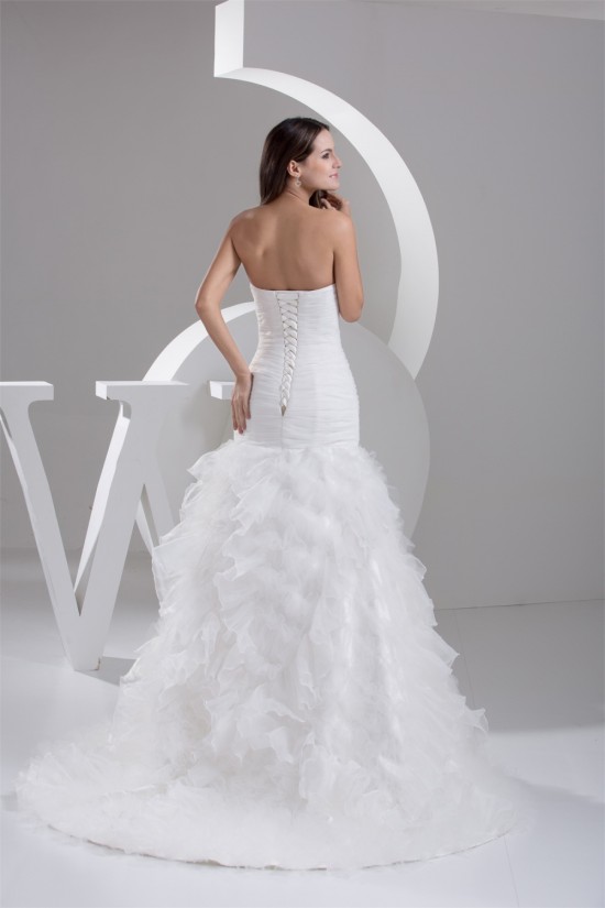 Princess Satin Fine Netting Sweetheart Sleeveless Wedding Dresses 2030824 Princess Satin Fine Netting Sweetheart Sleeveless Wedding Dresses 2030824