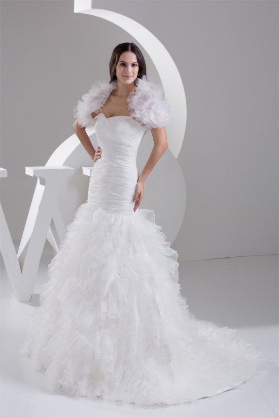 Princess Satin Fine Netting Sweetheart Sleeveless Wedding Dresses 2030824 Princess Satin Fine Netting Sweetheart Sleeveless Wedding Dresses 2030824