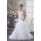 Princess Sleeveless Satin Fine Netting Lace Straps Wedding Dresses 2030825