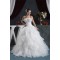 Princess Sleeveless Ball Gown Satin Organza Strapless Wedding Dresses 2030826