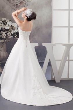 A-Line Sleeveless Strapless Wedding Dresses 2030832