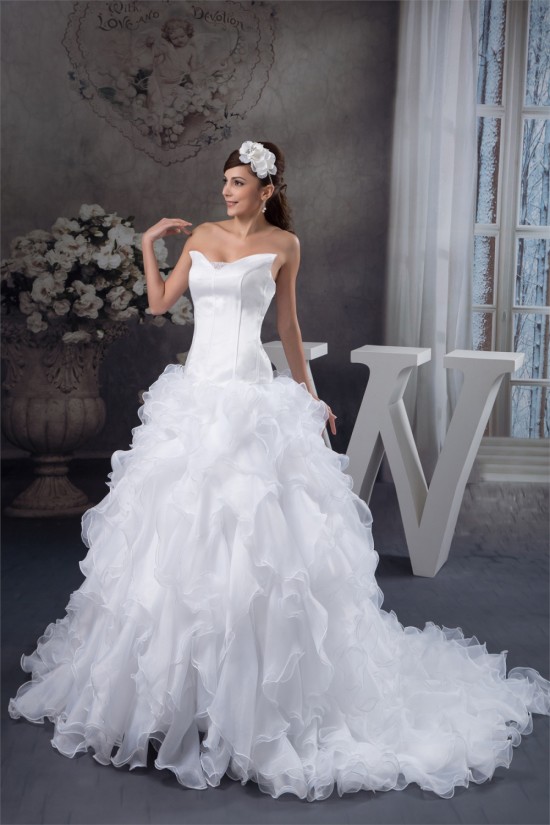 A-Line Sleeveless Strapless Most Beautiful Wedding Dresses 2030833 A-Line Sleeveless Strapless Most Beautiful Wedding Dresses 2030833