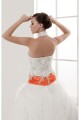 Satin Elastic Woven Satin Sleeveless High-Neck Wedding Dresses 2030834 Satin Elastic Woven Satin Sleeveless High-Neck Wedding Dresses 2030834