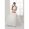 Satin Elastic Woven Satin Sleeveless High-Neck Wedding Dresses 2030834