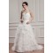 Satin Fine Netting A-Line Sleeveless Sweetheart Wedding Dresses 2030835