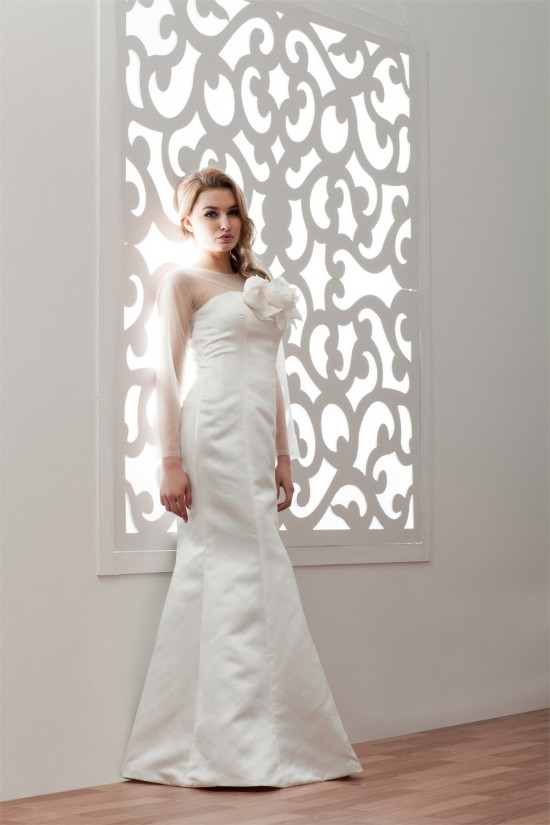Satin Fine Netting Long Sleeve Bateau Mermaid/Trumpet Wedding Dresses 2030838 Satin Fine Netting Long Sleeve Bateau Mermaid/Trumpet Wedding Dresses 2030838