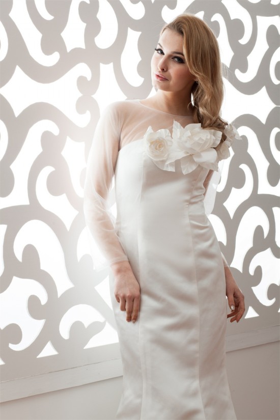 Satin Fine Netting Long Sleeve Bateau Mermaid/Trumpet Wedding Dresses 2030838 Satin Fine Netting Long Sleeve Bateau Mermaid/Trumpet Wedding Dresses 2030838