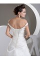 A-Line Satin Fine Netting Off-the-Shoulder New Arrival Wedding Dresses 2030839 A-Line Satin Fine Netting Off-the-Shoulder New Arrival Wedding Dresses 2030839