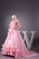Satin Fine Netting One-Shoulder A-Line Sleeveless Pink Wedding Dresses 2030840 Satin Fine Netting One-Shoulder A-Line Sleeveless Pink Wedding Dresses 2030840