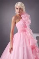 Satin Fine Netting One-Shoulder A-Line Sleeveless Pink Wedding Dresses 2030840 Satin Fine Netting One-Shoulder A-Line Sleeveless Pink Wedding Dresses 2030840