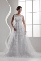 A-Line Satin Fine Netting Beaded Lace Sleeveless Straps Wedding Dresses 2030841 A-Line Satin Fine Netting Beaded Lace Sleeveless Straps Wedding Dresses 2030841