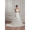 Satin Fine Netting Strapless Mermaid/Trumpet Sweet Wedding Dresses 2030843