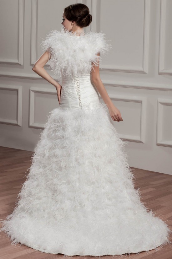 Satin Fine Netting Straps A-Line Sleeveless Reception Wedding Dresses 2030844 Satin Fine Netting Straps A-Line Sleeveless Reception Wedding Dresses 2030844