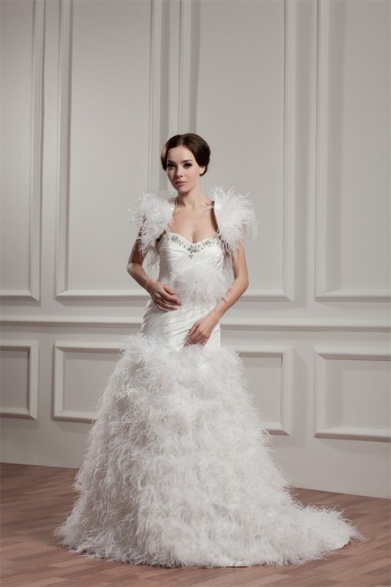 Satin Fine Netting Straps A-Line Sleeveless Reception Wedding Dresses 2030844 Satin Fine Netting Straps A-Line Sleeveless Reception Wedding Dresses 2030844