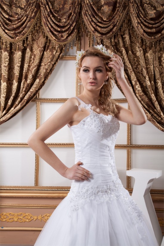 Satin Fine Netting Sweetheart Lace A-Line Wedding Dresses 2030845 Satin Fine Netting Sweetheart Lace A-Line Wedding Dresses 2030845