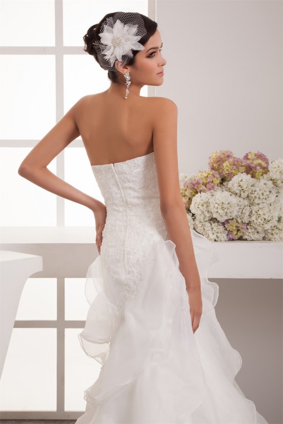 Satin Lace Organza Sweetheart Sleeveless Wedding Dresses 2030851 Satin Lace Organza Sweetheart Sleeveless Wedding Dresses 2030851