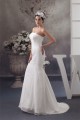 Satin Lace Strapless Mermaid/Trumpet Sleeveless Wedding Dresses 2030854