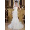 Satin Mermaid/Trumpet Sleeveless Strapless Beaded Lace Wedding Dresses 2030858