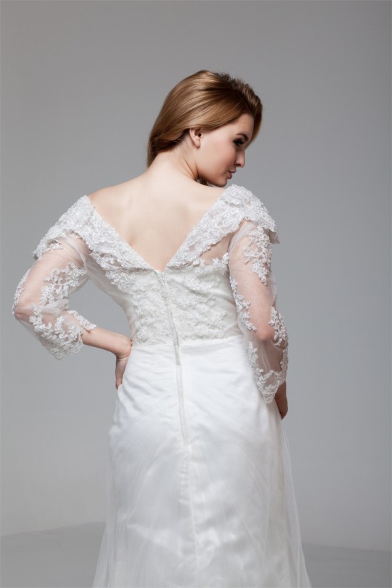 Satin Organza 3/4 Length Sleeve Sweetheart Embellished Wedding Dresses 2030860 Satin Organza 3/4 Length Sleeve Sweetheart Embellished Wedding Dresses 2030860