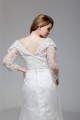 Satin Organza 3/4 Length Sleeve Sweetheart Embellished Wedding Dresses 2030860