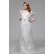 Satin Organza 3/4 Length Sleeve Sweetheart Embellished Wedding Dresses 2030860