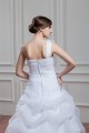 Satin Organza Ball Gown Sleeveless One-Shoulder Wedding Dresses 2030861