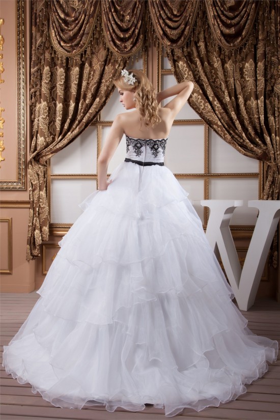 Satin Organza Ball Gown Strapless Sleeveless Beaded Lace Wedding Dresses 2030862 Satin Organza Ball Gown Strapless Sleeveless Beaded Lace Wedding Dresses 2030862