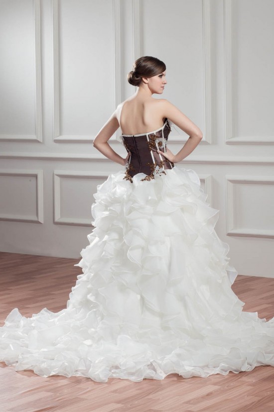Satin Organza Ball Gown Sweetheart Sleeveless Embellished Wedding Dresses 2030863 Satin Organza Ball Gown Sweetheart Sleeveless Embellished Wedding Dresses 2030863