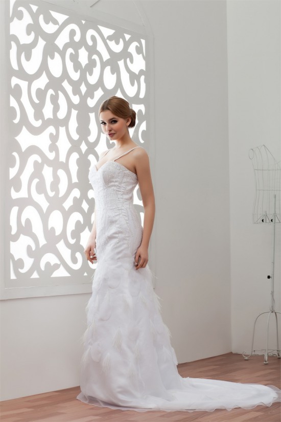 Satin Organza Sleeveless A-Line Sweetheart Embellished Wedding Dresses 2030866 Satin Organza Sleeveless A-Line Sweetheart Embellished Wedding Dresses 2030866