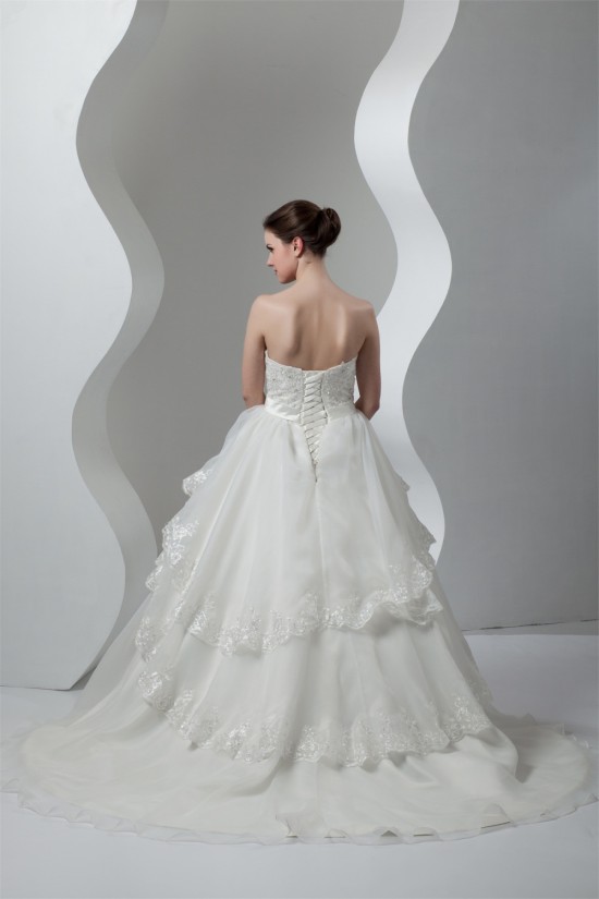 Satin Organza Sweetheart Ball Gown Sleeveless Beaded Lace Wedding Dresses 2030870 Satin Organza Sweetheart Ball Gown Sleeveless Beaded Lace Wedding Dresses 2030870