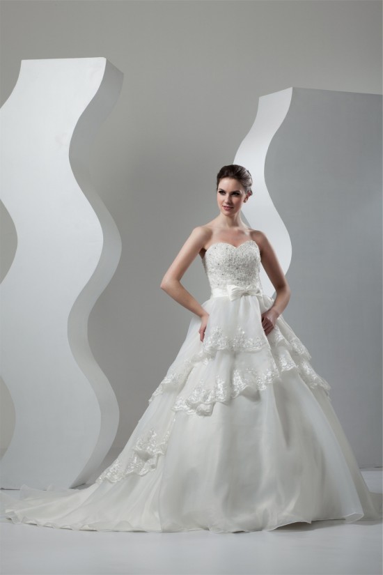 Satin Organza Sweetheart Ball Gown Sleeveless Beaded Lace Wedding Dresses 2030870 Satin Organza Sweetheart Ball Gown Sleeveless Beaded Lace Wedding Dresses 2030870