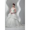Satin Organza Sweetheart Ball Gown Sleeveless Beaded Lace Wedding Dresses 2030870