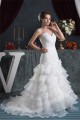 Satin Satin Organza Mermaid/Trumpet Sleeveless Beaded Wedding Dresses 2030871