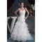 Satin Satin Organza Mermaid/Trumpet Sleeveless Beaded Wedding Dresses 2030871