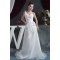 Sheath/Column One-Shoulder Satin Organza Beautiful Beaded Lace Wedding Dresses 2030872